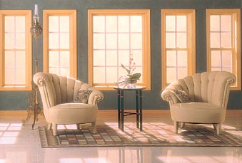 Consistent, equal sight lines create a traditional wood look.