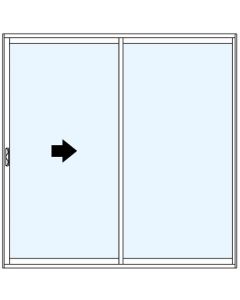 Milgard Tuscany Two Panel Sliding Doors - XO
