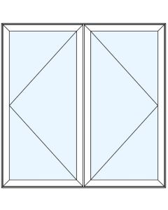 Milgard Aluminum Double Casement  Windows