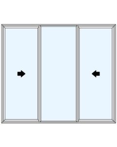 Milgard Aluminum Double Vent 1/3 Sash Windows
