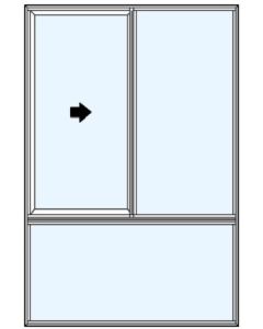 Milgard Aluminum Half Vent Above XO Windows