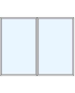 Milgard Aluminum Picture Windows Two Wide