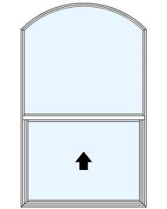 Milgard Style Line Arch Top Single Hung Windows