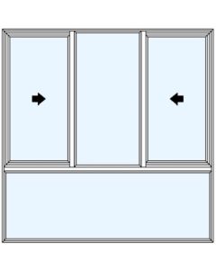 Milgard Style Line Double Vent Above 1/3 Sash Windows