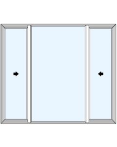 Milgard Style Line Double Vent 1/4 Sash Windows