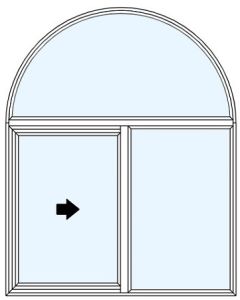 Milgard Style Line Half Round Half Vent XO Windows