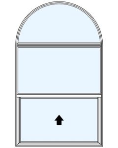 Milgard Style Line Half Round Single Hung Windows