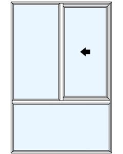 Milgard Style Line Half Vent Above OX Windows