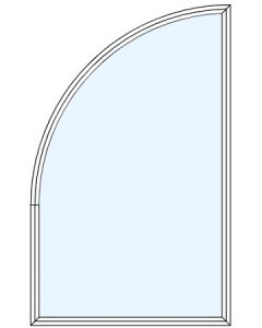 Milgard Style Line Quarter Round Tall Picture Windows Left