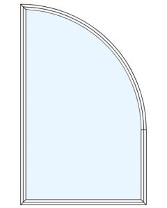 Milgard Style Line Quarter Round Tall Picture Windows Right
