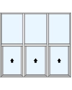 Milgard Style Line Triple Single Hung Windows