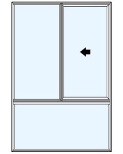 Milgard Aluminum Half Vent Above OX Windows