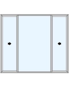 Milgard Aluminum Double Vent 1/4 Sash Windows