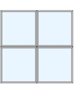 Milgard Aluminum Picture Windows Two Wide Two High