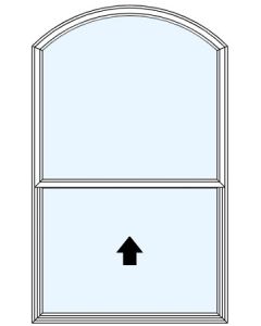 Milgard Trinsic Arch Top Single Hung Windows