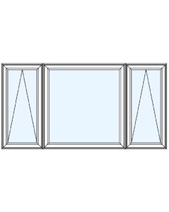 Milgard Trinsic Double Awning Picture Windows 1/4 Sash