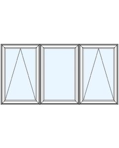 Milgard Trinsic Double Awning Picture Windows 1/3 Sash 