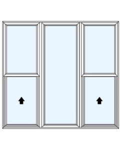 Milgard Trinsic Double Single Hung Picture Windows 1/3 Sash