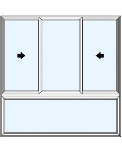 Milgard Trinsic Double Vent Above Third Sash Windows