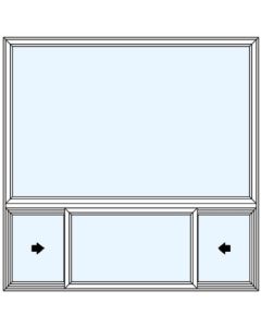 Milgard Trinsic Double Vent Below Quarter Sash Windows