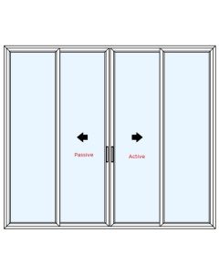Milgard Trinsic Four Panel Sliding Doors - OXXO - Right