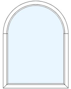Milgard Trinsic Round Top Picture Windows