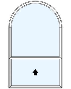 Milgard Trinsic Round Top Single Hung Windows