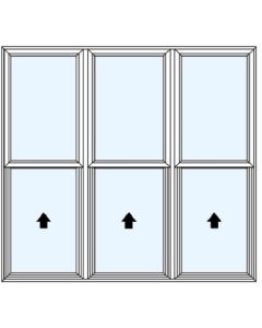 Milgard Trinsic Triple Single Hung Windows
