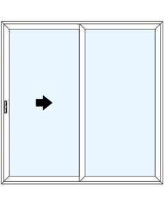 Milgard Tuscany Two Panel Sliding Doors - XO