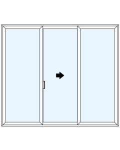 Milgard Tuscany Three Panel Slidings Doors - O/XO