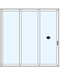 Milgard Tuscany Three Panel Sliding Doors - OOX