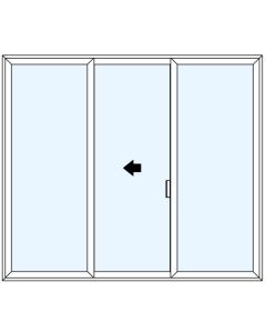 Milgard Tuscany Three Panel Sliding Doors - OX/O