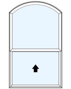 Milgard Tuscany Arch Top Single Hung Windows