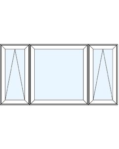 Milgard Tuscany Double Awning Picture Windows Quarter Sash