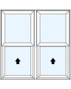 Milgard Tuscany Double Single Hung Windows