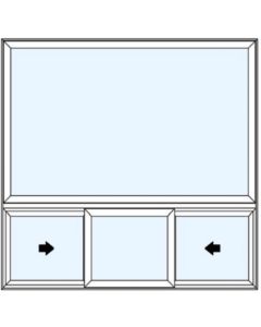 Milgard Tuscany Double Vent Below 1/3 Sash Windows