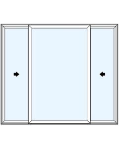 Milgard Tuscany Double Vent 1/4 Sash Windows