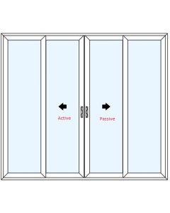 Milgard Tuscany Four Panel Sliding Doors - OXXO - Left