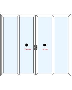 Milgard Tuscany Four Panel Sliding Doors - OXXO - Right