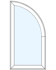Milgard Tuscany Quarter Round Tall Picture Windows Right