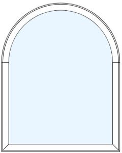Milgard Tuscany Round Top Picture Windows