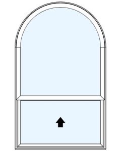 Milgard Tuscany Round Top Single Hung Windows