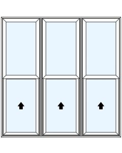 Milgard Tuscany Triple Single Hung Windows