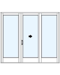 Milgard Ultra Three Panel Sliding Doors - O/XO