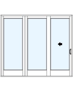 Milgard Ultra Three Panel Sliding Doors - OOX