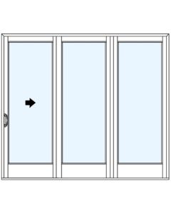 Milgard Ultra Three Panel Sliding Doors - XOO