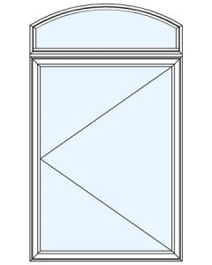 Milgard Ultra Arch Top Bottom Casement Left Windows