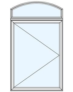 Milgard Ultra Arch Top Bottom Casement Right Windows