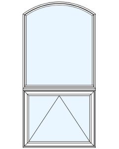Milgard Ultra Arch Top Bottom Awning Windows