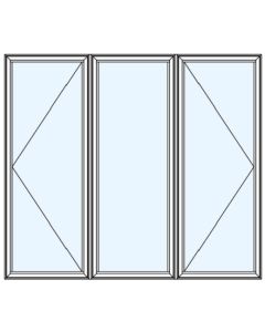 Milgard Ultra Double Casement Picture Windows Third Sash